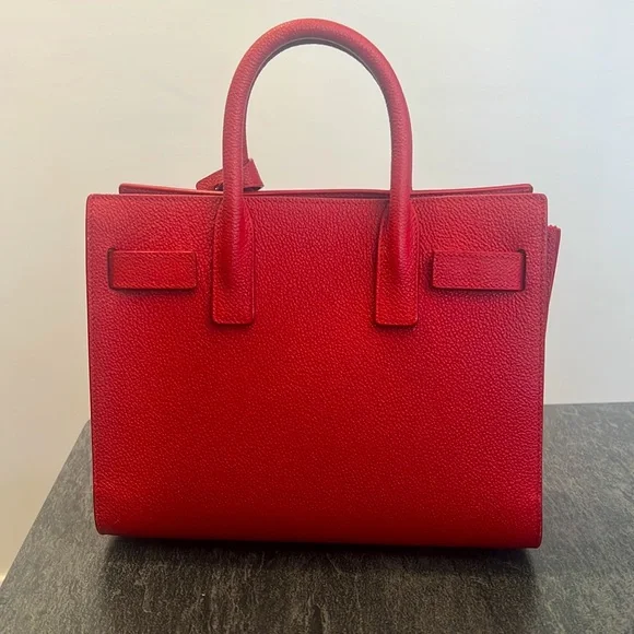 Saint Laurent/ YSL Sac de Jour nano size in Red Color - Picture 3 of 11